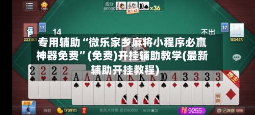 专用辅助“微乐家乡麻将小程序必赢神器免费”(免费)开挂辅助教学(最新辅助开挂教程)-第3张图片