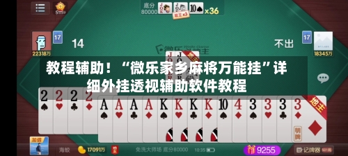 教程辅助！“微乐家乡麻将万能挂	”详细外挂透视辅助软件教程-第3张图片
