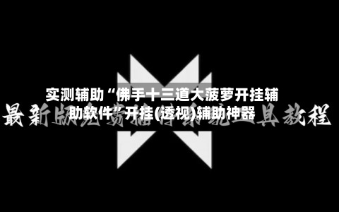 实测辅助“佛手十三道大菠萝开挂辅助软件	”开挂(透视)辅助神器-第2张图片