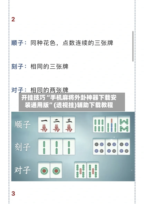 开挂技巧“手机麻将外卦神器下载安装通用版”(透视挂)辅助下载教程-第2张图片