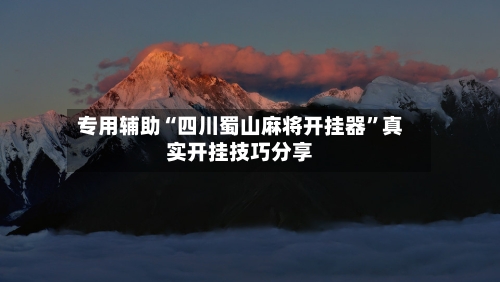 专用辅助“四川蜀山麻将开挂器”真实开挂技巧分享