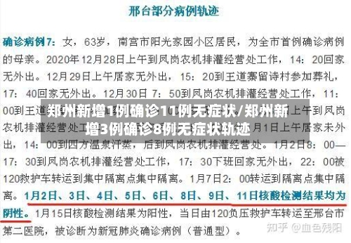 郑州新增1例确诊11例无症状/郑州新增3例确诊8例无症状轨迹