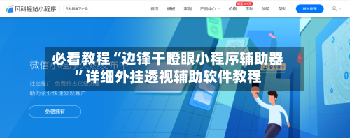 必看教程“边锋干瞪眼小程序辅助器”详细外挂透视辅助软件教程