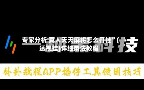 专家分析 真人天天麻将怎么开挂”(透视挂)详细用法教程