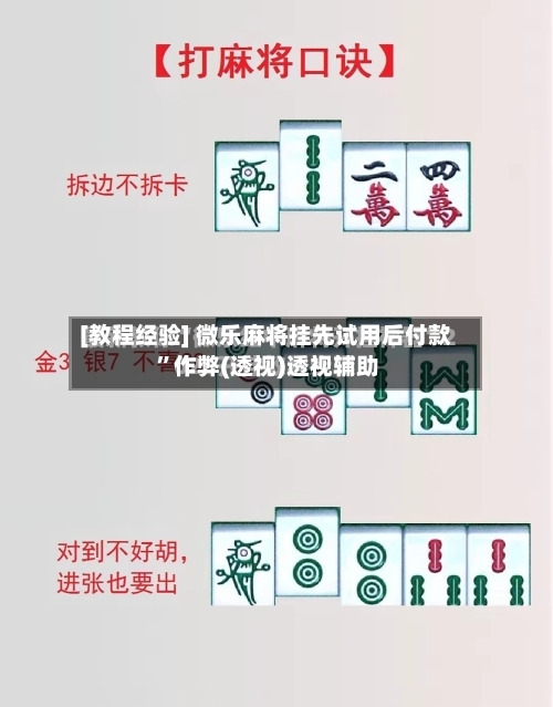 [教程经验] 微乐麻将挂先试用后付款 ”作弊(透视)透视辅助
