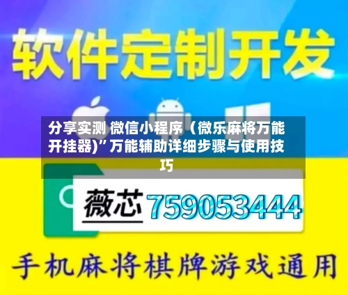 分享实测 微信小程序（微乐麻将万能开挂器)	”万能辅助详细步骤与使用技巧-第2张图片