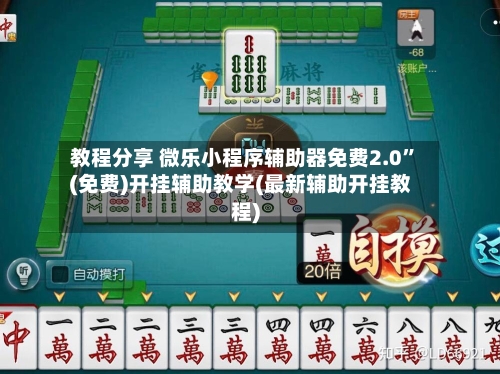教程分享 微乐小程序辅助器免费2.0”(免费)开挂辅助教学(最新辅助开挂教程)-第2张图片