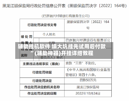辅助挂机软件 填大坑挂先试用后付款”(辅助神器)开挂详细教程-第2张图片