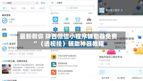最新教你 陕西微信小程序辅助器免费”（透视挂）辅助神器教程-第2张图片