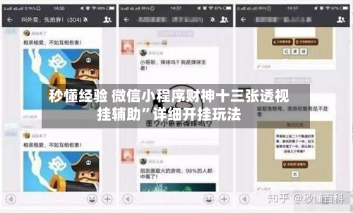 秒懂经验 微信小程序财神十三张透视挂辅助	”详细开挂玩法-第2张图片