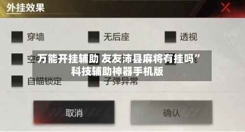 万能开挂辅助 友友沛县麻将有挂吗	”科技辅助神器手机版-第2张图片