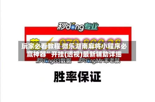 玩家必看教程 微乐湖南麻将小程序必赢神器”开挂(透视)最新辅助详细-第3张图片