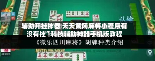 辅助开挂神器 天天黄冈麻将小程序有没有挂”科技辅助神器手机版教程-第2张图片