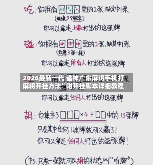 2026最新一代 雀神广东麻将手机打麻将开挂方法”附开挂脚本详细教程-第3张图片