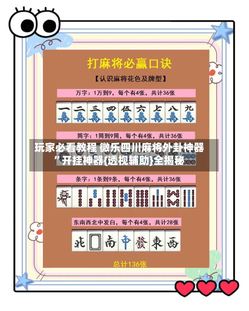 玩家必看教程 微乐四川麻将外卦神器”开挂神器{透视辅助}全揭秘-第2张图片