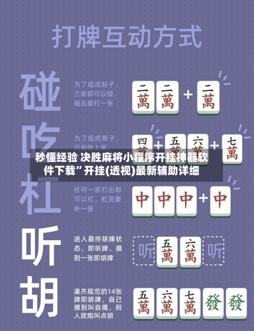 秒懂经验 决胜麻将小程序开挂神器软件下载”开挂(透视)最新辅助详细