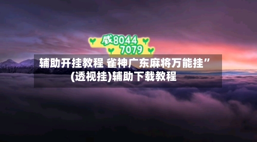 辅助开挂教程 雀神广东麻将万能挂”(透视挂)辅助下载教程-第3张图片
