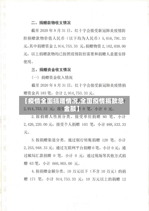 【疫情全国捐赠情况,全国疫情捐款总金额】-第2张图片