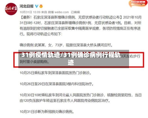 31例疫情轨迹/31例确诊病例行程轨迹