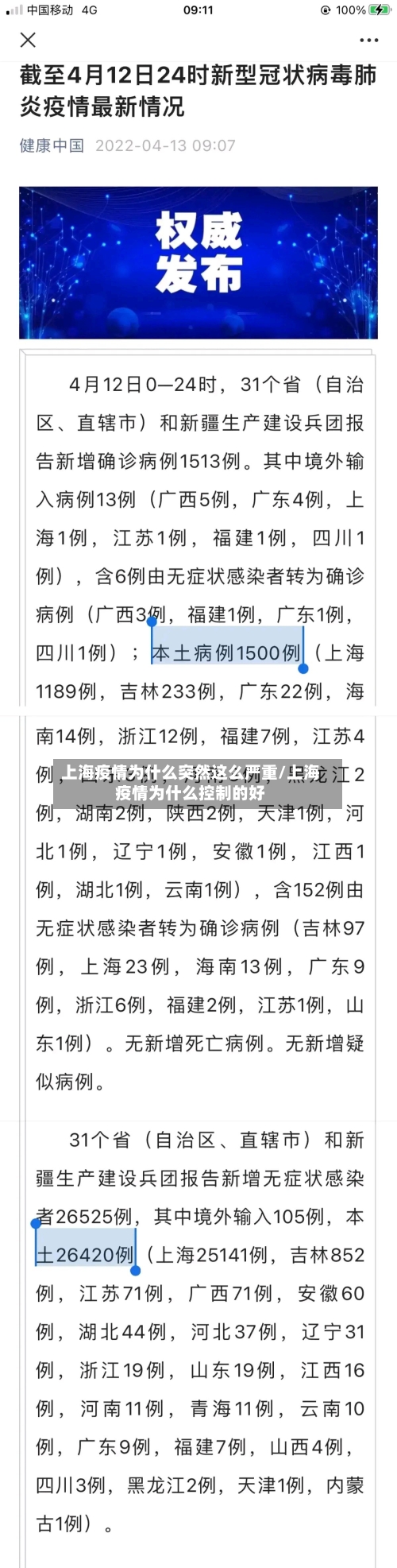 上海疫情为什么突然这么严重/上海疫情为什么控制的好