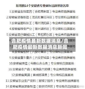 合肥疫情最新数据消息/合肥疫情最新数据消息新闻