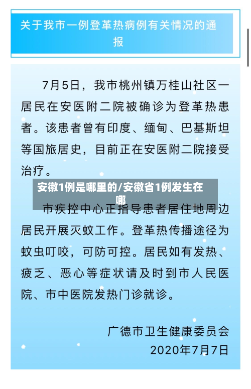 安徽1例是哪里的/安徽省1例发生在哪-第2张图片