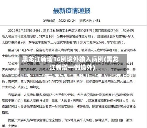 黑龙江新增16例境外输入病例(黑龙江新增一例境外)-第3张图片
