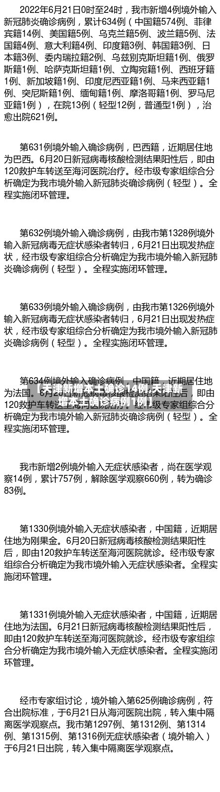 【天津新增本土确诊14例,天津新增本土确诊病例1例】-第2张图片