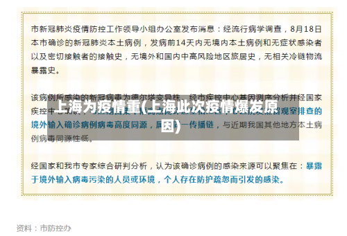 上海为疫情重(上海此次疫情爆发原因)-第2张图片