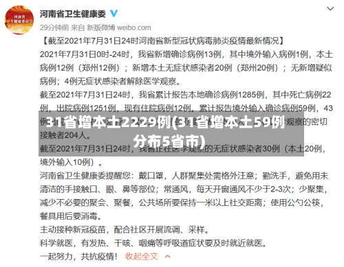 31省增本土2229例(31省增本土59例分布5省市)-第2张图片