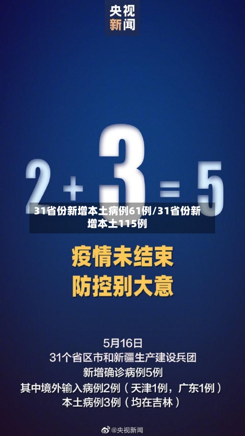 31省份新增本土病例61例/31省份新增本土115例-第3张图片
