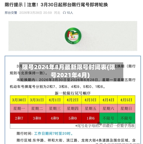 限号2024年8月最新限号时间表(限号2021年4月)-第3张图片