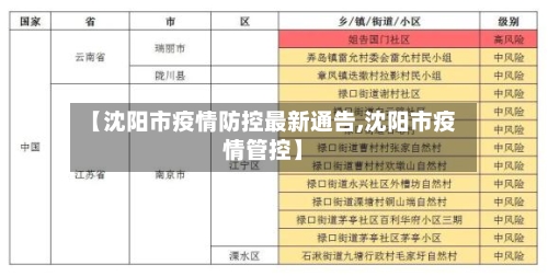 【沈阳市疫情防控最新通告,沈阳市疫情管控】-第2张图片