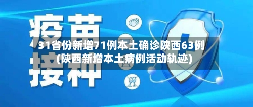 31省份新增71例本土确诊陕西63例(陕西新增本土病例活动轨迹)