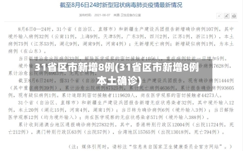 31省区市新增8例(31省区市新增8例本土确诊)-第3张图片