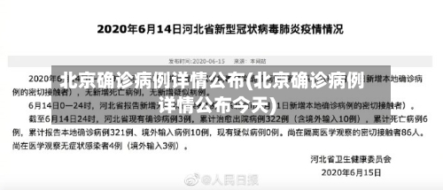 北京确诊病例详情公布(北京确诊病例详情公布今天)