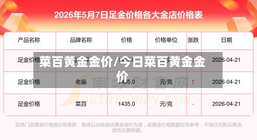 菜百黄金金价/今日菜百黄金金价-第2张图片