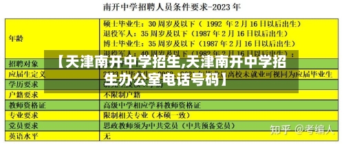 【天津南开中学招生,天津南开中学招生办公室电话号码】