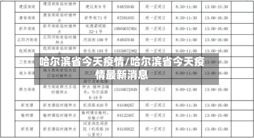 哈尔滨省今天疫情/哈尔滨省今天疫情最新消息-第2张图片