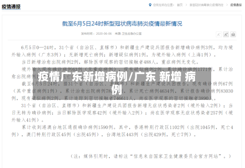 疫情广东新增病例/广东 新增 病例