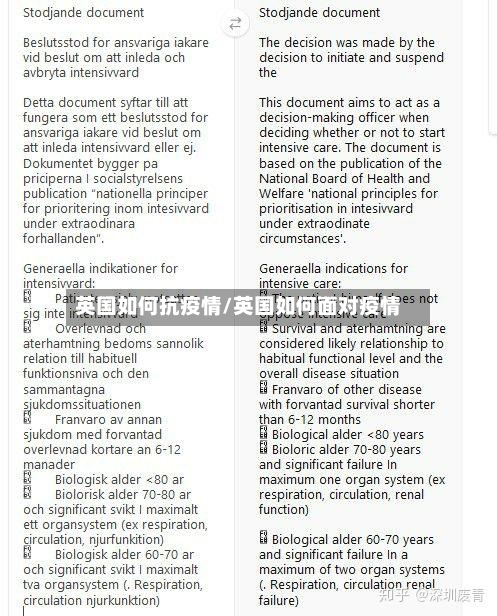英国如何抗疫情/英国如何面对疫情