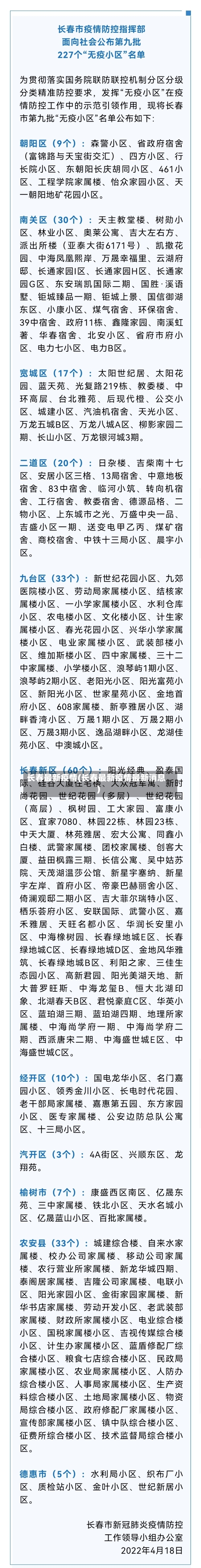 长春最新疫情(长春最新疫情最新消息)