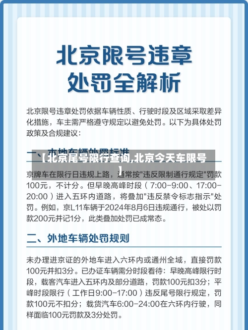 【北京尾号限行查询,北京今天车限号】