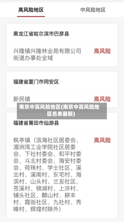 南京中高风险地区(南京中高风险地区名单最新)-第2张图片