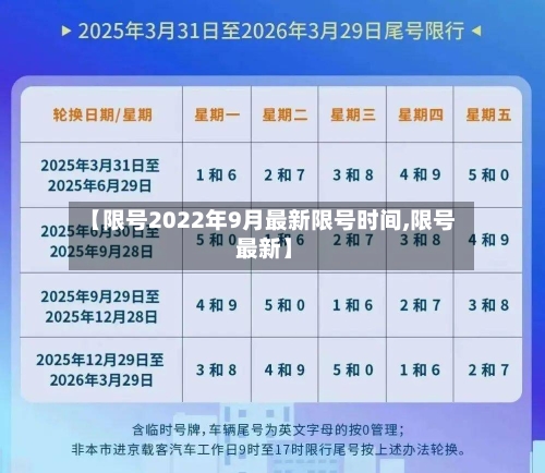【限号2022年9月最新限号时间,限号 最新】