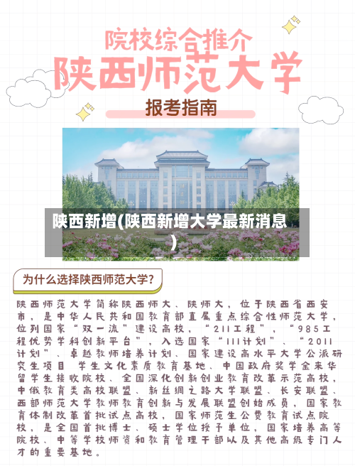陕西新增(陕西新增大学最新消息)