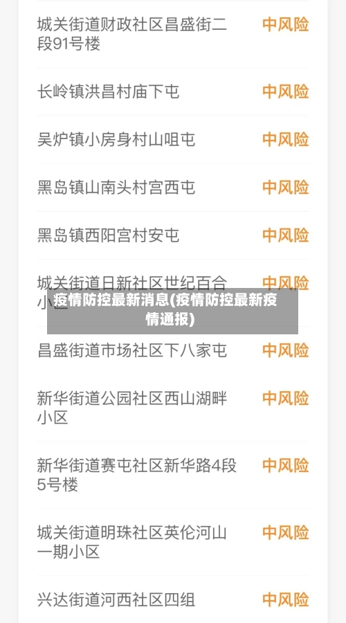 疫情防控最新消息(疫情防控最新疫情通报)
