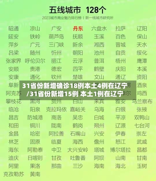 31省份新增确诊18例本土4例在辽宁/31省份新增15例 本土1例在辽宁-第2张图片