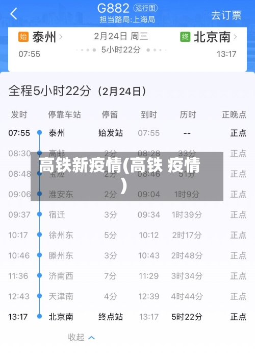 高铁新疫情(高铁 疫情)