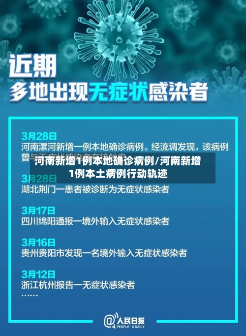 河南新增1例本地确诊病例/河南新增1例本土病例行动轨迹